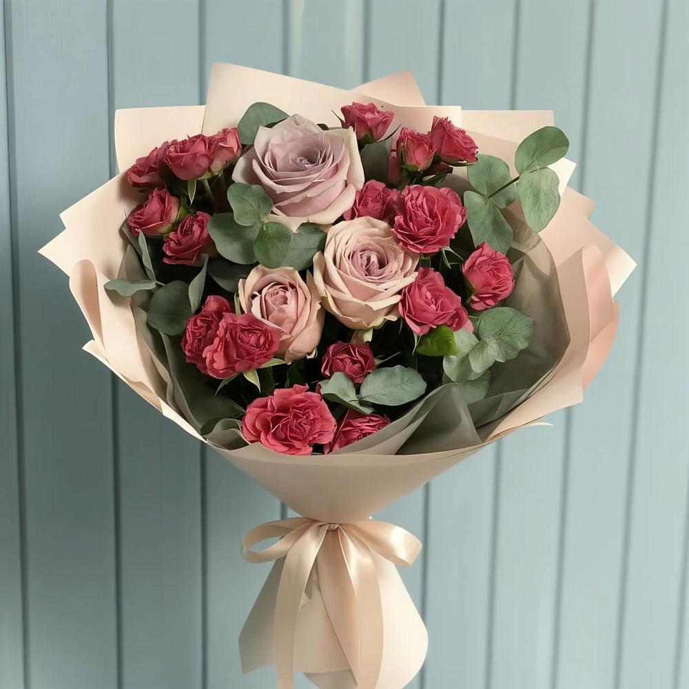 Букет цветов из: Гвоздики и Розы в Качуге