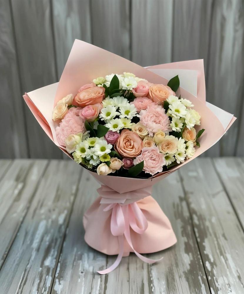 Букет цветов из: Гвоздики, Розы и Хризантемы в Качуге