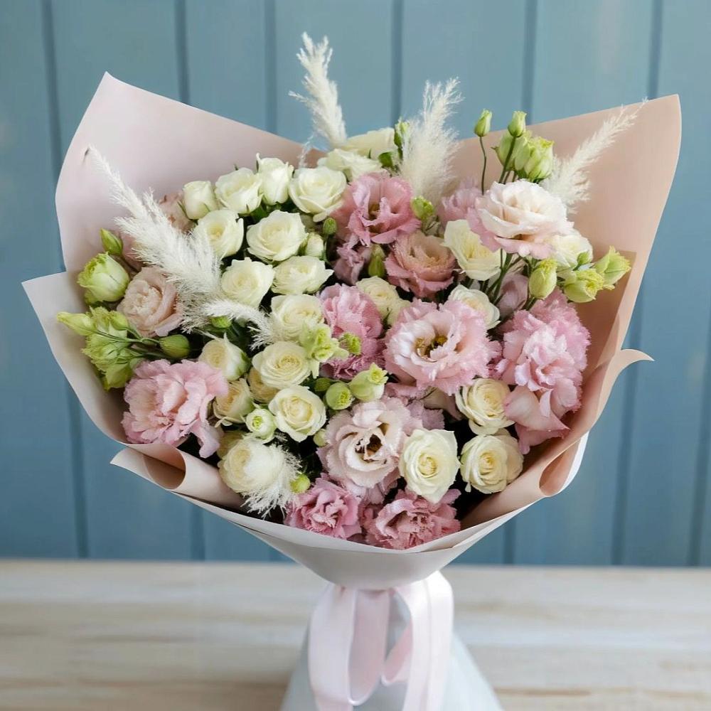 Букет цветов из: Альстромерии и Розы в Качуге