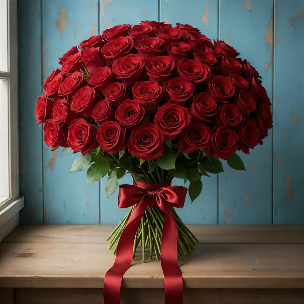 Букет Красные розы Блэк Меджик в Качуге