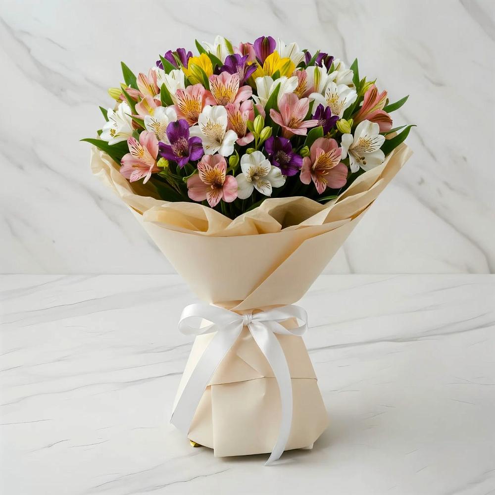 Букет цветов из: Альстромерии в Качуге