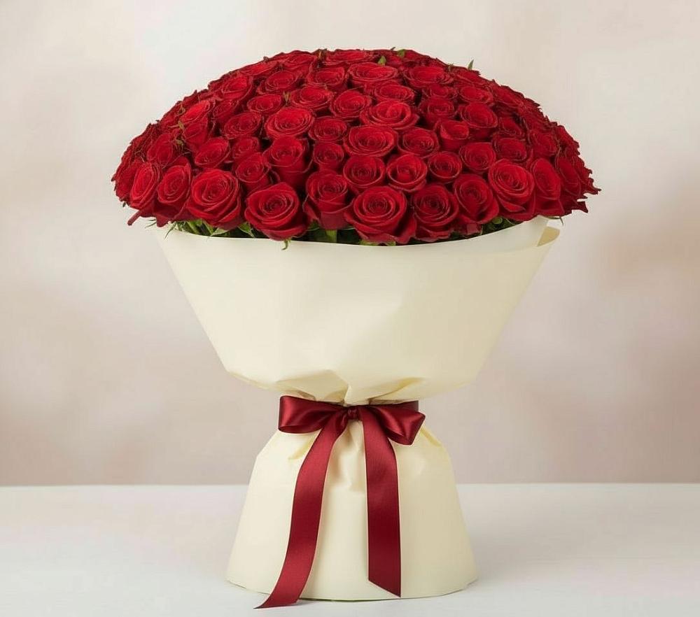Букет 101 Красная роза Милано в Качуге