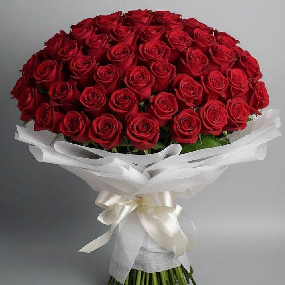Букет 101 Красная роза Блэк Мэджик в Качуге