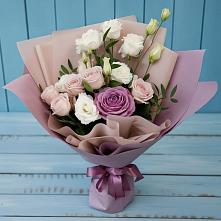 Букет цветов из:  Розы и Лизиантусы #REPLACE_PRED# Качуге