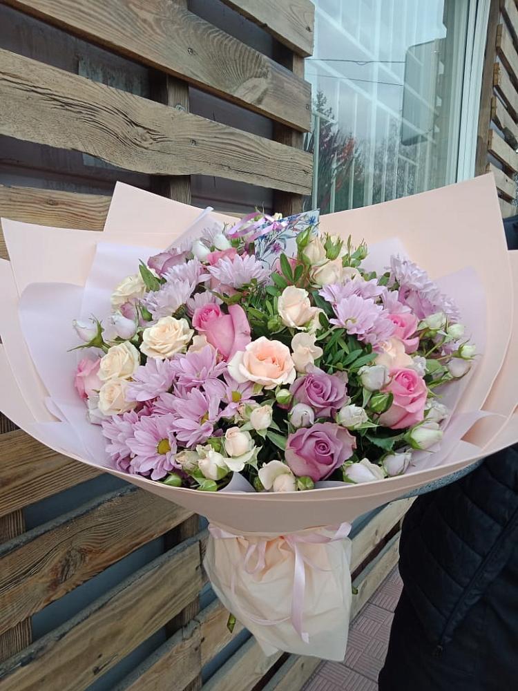 Букет цветов из: Розы и Хризантемы в Качуге