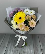 Букет цветов из:  Розы, Герберы и Хризантемы в Качуге