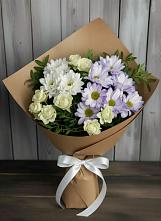 Букет цветов из:  Хризантемы и Розы в Качуге
