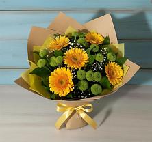 Букет цветов из:  Герберы и Хризантемы в Качуге