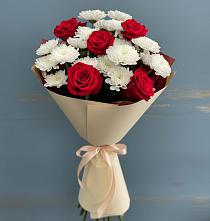 Букет цветов из:  Розы и Хризантемы #REPLACE_PRED# Качуге