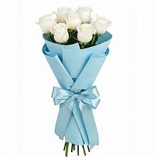 Букет 7 белых роз Проуд в Качуге