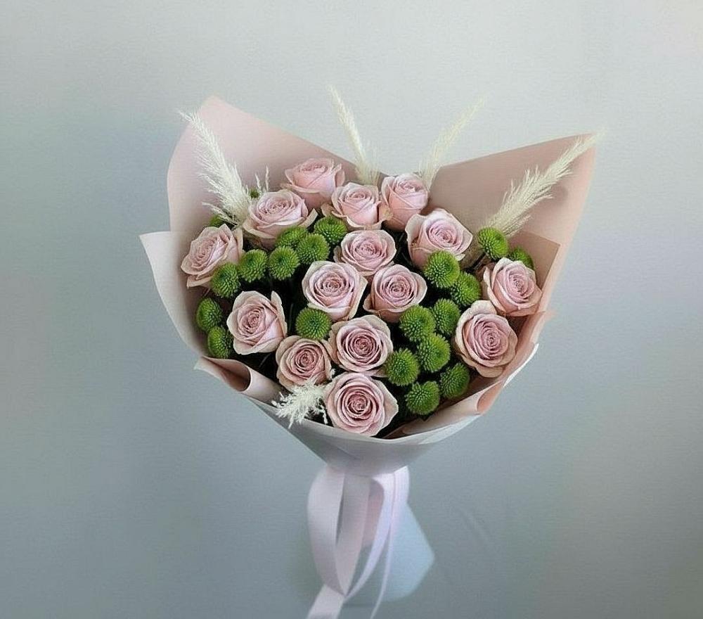 Букет цветов из: Розы и Хризантемы в Качуге