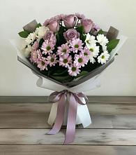 Букет цветов из:  Хризантемы и Розы в Качуге
