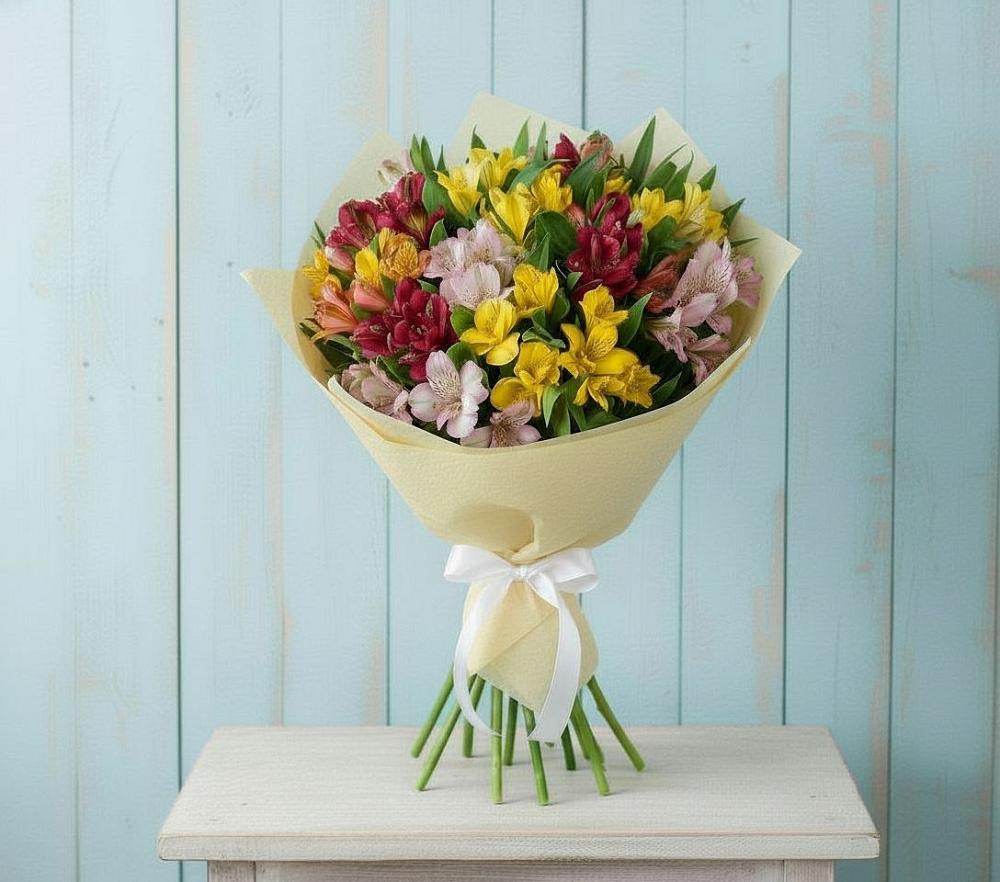 Букет цветов из: Альстромерии в Качуге
