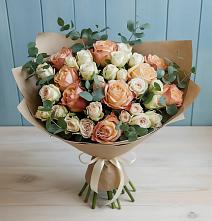 Букет цветов из:  Альстромерии и Розы в Качуге